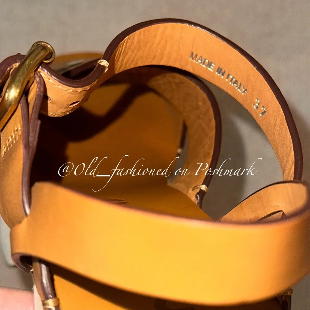 MIU MIU Platform Leather Sandals 37 - Picture 14 of 15